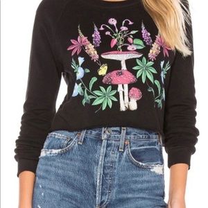 Wildfox mushroom lightweight sweatshirt in size L